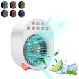 Mini Refroidisseur D'air Portable, Climatiseur Portable Ventilateur USB Air Humidificateur Refroidisseur Mobile pour Bureau Chambre