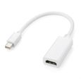 câble adaptateur,Mini DisplayPort Thunderbolt vers HDMI câble adaptateur pour Apple Mac Macbook Air Pro iMac surface pro 3-0
