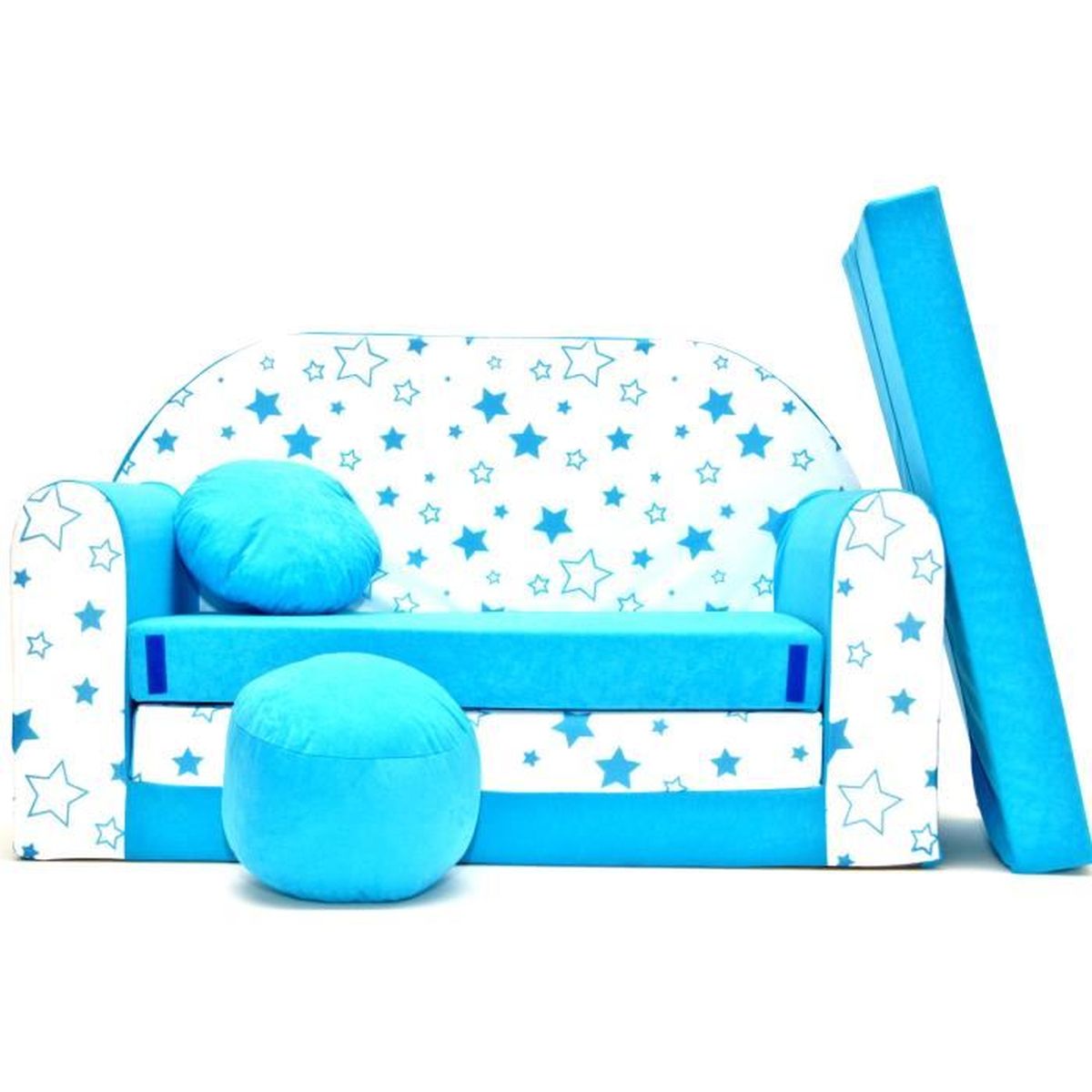 Canape Lit Enfant Convertible Bleu Et Etoiles Cdiscount Puericulture Eveil Bebe