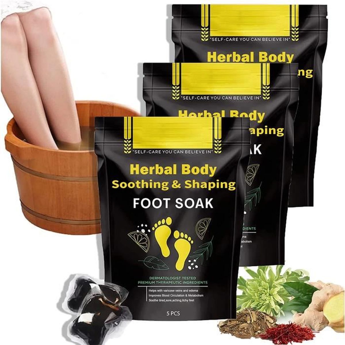 Herbal Detox&shaping Cleansing Foot Soak Beads, Slimwe Body Detox Foot Soak, Herbal Detox