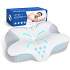 DOOSL Oreiller Ergonomique Cervical Oreiller Mémoire de Forme en Mousse Oreiller Orthopédique Anti Douleur Ronflements Acarien 50*30*11cm