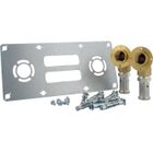 Sortie de cloison multicouche à sertir - HENCO - Robifix - 2 trous - Brillant - Gris - Acier