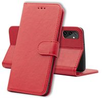 Coque pour Samsung Galaxy A25 - Portefeuille Rabat Clapet Aimanté - Rouge