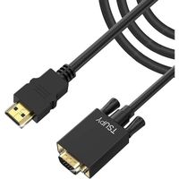 Câble HDMI VGA 1.8m 1080p Câble Adaptateur HDMI VGA HDMI Not Cable VGA vers HDMI pour Ordinateur Portable, HDTV, Moniteur, Pro[298]
