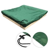 Bâche de protection pour bac à sable avec cordon de serrage pour bac à sable, piscine, sauna de jardin, jacuzzi S (120x120cm) vert 