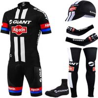 Tenue Cyclisme Homme - Maillot Courtes+Casquette+Manchettes+Pantalons+Shoecover - Noir/Multicolor - Respirant