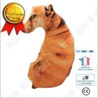 TD® 3D Dog Imprimer Coussin Coussin créatif mignon poupée en peluche cadeau Home Décor Coussin de chien souple Modèle