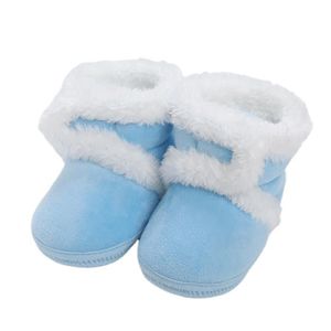 BIJOU DE CHAUSSURE coloris 011 Bleu taille 7-12 mois Bottes en coton pour bébés garçons et filles, chaussures de premiers pas, c
