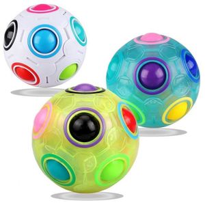 HAND SPINNER - ANTI-STRESS Arc en ciel Puzzle Ball, Dreampark 3 Pack Magic Rainbow Ball Mind Puzzle Cube Stress Fidget Ball Jeu de course de course pour