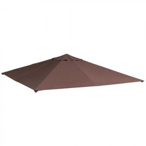 TONNELLE - BARNUM Toile de rechange pour tonnelle DENITSA chocolat - MYCOCOONING - Marron - Polyester haute densité - 3 x 3 m