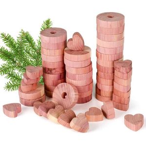 Kleiber Coeurs anti-mites/boules en bois de cèdre rouge 7.5x6.5cm - 2 pcs 