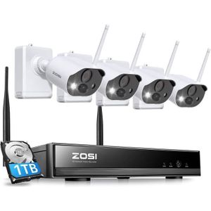 CAMÉRA DE SURVEILLANCE ZOSI C306 3MP Kit Vidéo Surveillance sans Fil 8CH 