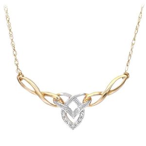 Femme Naava 0.93 Gr Or jaune Diamant 9 carats Pendentif Topaze 0.5 Cts