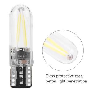 ANG RONG 2x W5W T10 LED Ampoules 6W COB Blanc Veilleuses Eclairage de plaque Feux de Jour 