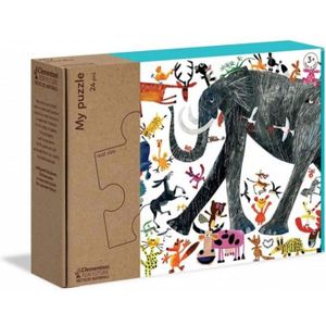PUZZLE Puzzle Écologique Éléphant - Clementoni - 24 pièce