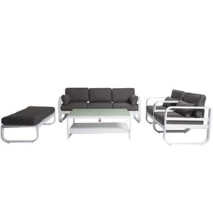 Grand Salon De Jardin Modulable 8 Places Structure Aluminium