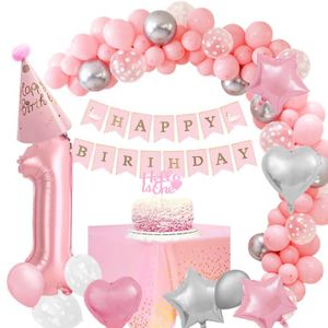 Ballons de décoration de fête d'anniversaire sur le thème de Barbie,  drapeau rose joyeux anniversaire, drapeau de gâteau - Cdiscount Maison