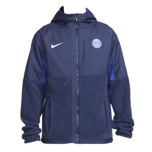 SURVÊTEMENT Veste de survêtement Nike PSG AWF - Bleu - Col à capuche - Poignets élastiques