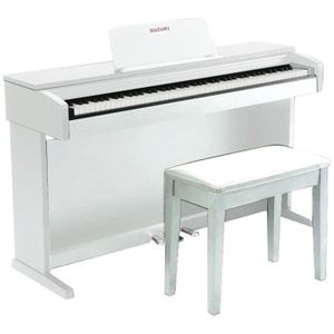 PIANO SUZUKI Piano meuble 88 touches Blanc mat (touché lourd)