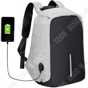 SAC À DOS TD® Sac à dos Antivol chargeur USB intégré compact et fonctions multiples poches chargement USB appareil électroniques téléphones