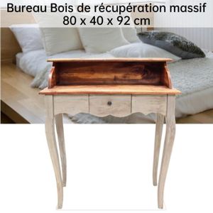 BUREAU  Bureau en bois de récupération massif - VBESTLIFE - Vintage - 80x40x92cm