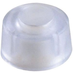 Butée adhésive inox//gomme PVM Blanc Vendu par 2