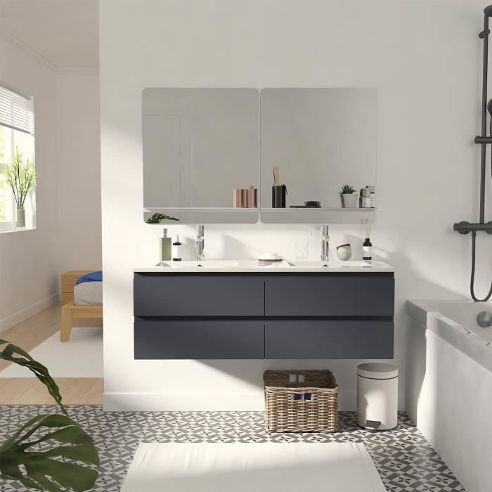 Meuble salle de bain LAVOA 120cm avec lavabo - couleur au choix