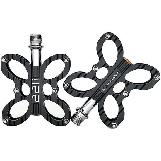 ROCKBROS Pédales de vélo de montagne antidérapantes Pédales VTT durables légères en alliage d'aluminium Pédales de vélo pour vélos de montagne vélo de banlieue vélos de loisirs 9/16