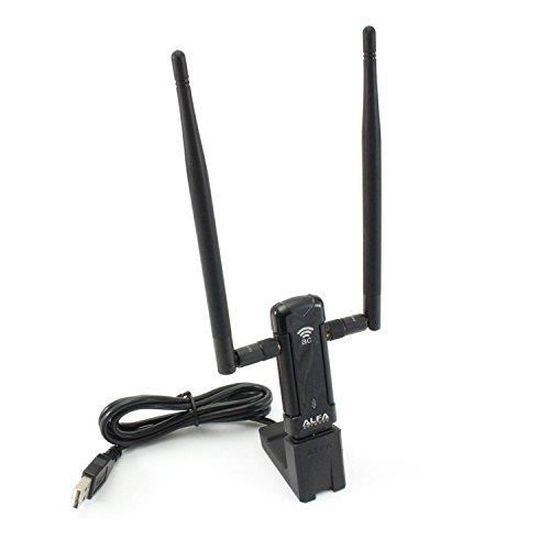 Alfa Network AWUS036AC Adaptateur de réseau USB WiFi 2,4-5 GHz 2 antennes 