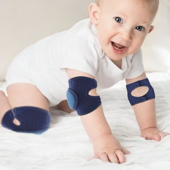 3 paires de genouillères antidérapantes pour bébés, genouillères réglables  pour bébé pour la marche, genouillères respirantes pour bébé rampant pour  la protection de bébé