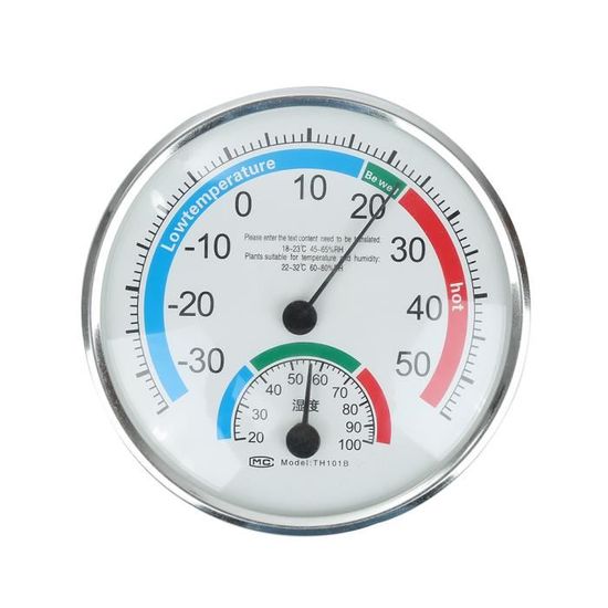 Thermomètre analogique d'intérieur, hygromètre, humidité, jauge de  température, 58mm, ménage