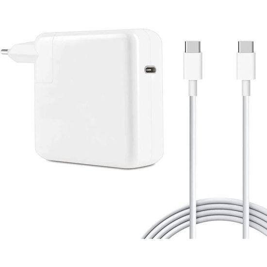 Chargeur Macbook Pro, 96W USB C Chargeur Mac Compatible pour MacBook Pro 1615 1413 Pouces