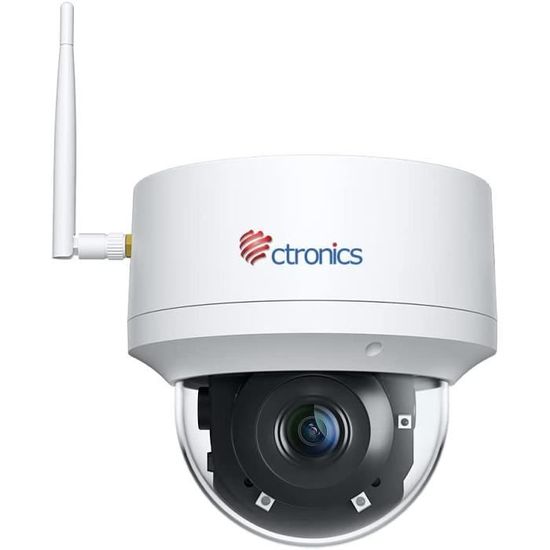 Ctronics 2K 4MP Caméra Surveillance WiFi Extérieure Dôme