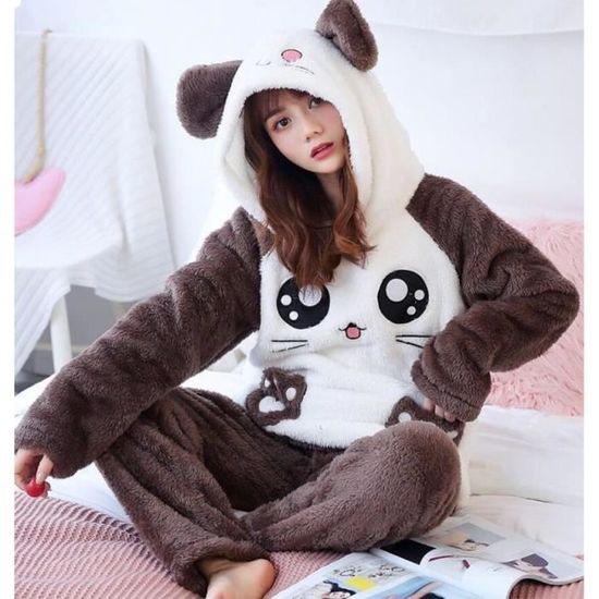 Ensemble pyjama hiver femme hot sale