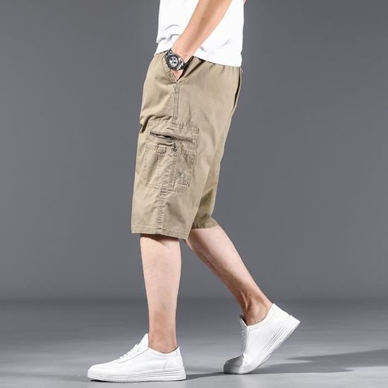 Bermuda Cargo Homme En Coton – Short Sport Décontracté Avec Poches | Grandes Tailles Disponible | Pour Running, Travail, Quotidien - 5
