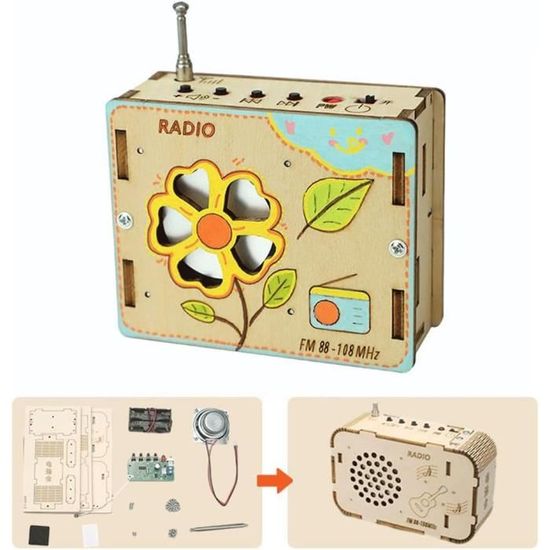 Radio Bricolage,DIY Radio, DIY Radio Kit AM FM Wood,Maquette en Bois ...