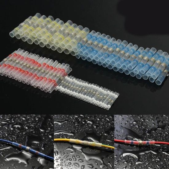 Cosses Electriques A Sertir Connecteurs Fourche Isolés - Lot 100 Pièces - 1.5-2.5mm² (16-14AWG) - Bleu - Cuivre Étain Connecteurs Fil Bleu 16-14 AWG - Foto 3