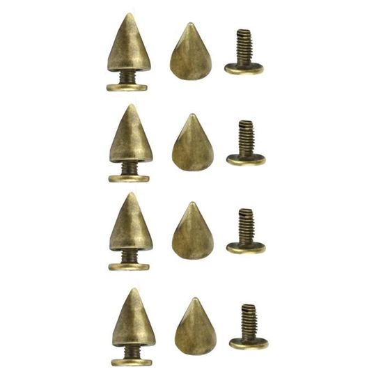 Ahlsen 100 Pièces 7x10 Mm Métal Rivets Décoratifs Punk Pointes Cônes