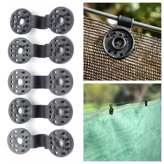 Pack de 20 pinces de tuyauterie pour filet de film de serre cerceau de tunnel et Pack de 20 pinces de tuyauterie pour filet de film de serre cerceau de tunnel et