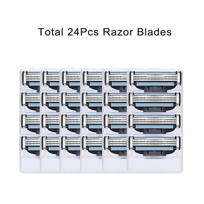 Men 3 Layer Shaving Straight Razor Blades For Mach 3 Turbo Sensitive ...