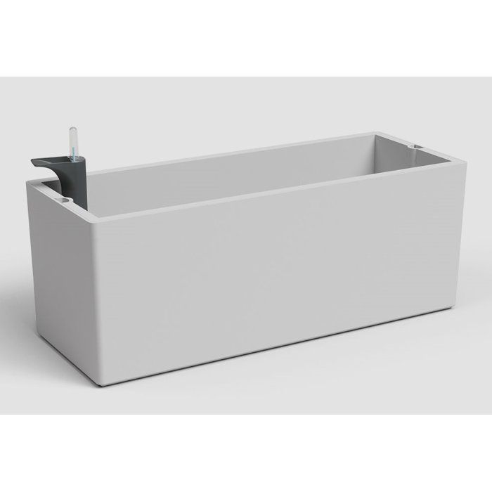 Jardinière - ARTEVASI - Rimini SWS 51 MA - Intérieur/extérieur - Plastique - L51 cm x l21 cm x H20 cm - Gris clair