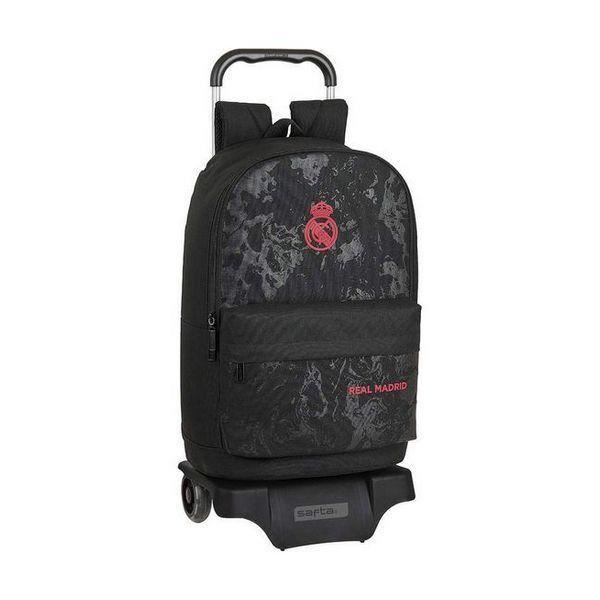 Cartable à Roulettes Real Madrid Pour Enfant – Sac à Dos Trolley Rose, 26 Cm, Réf. 203390