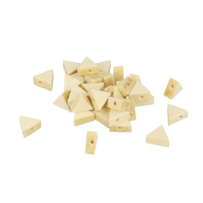 Perle bois triangle 11x9,7x4,9mm 35 pièces - Artémio Marron
