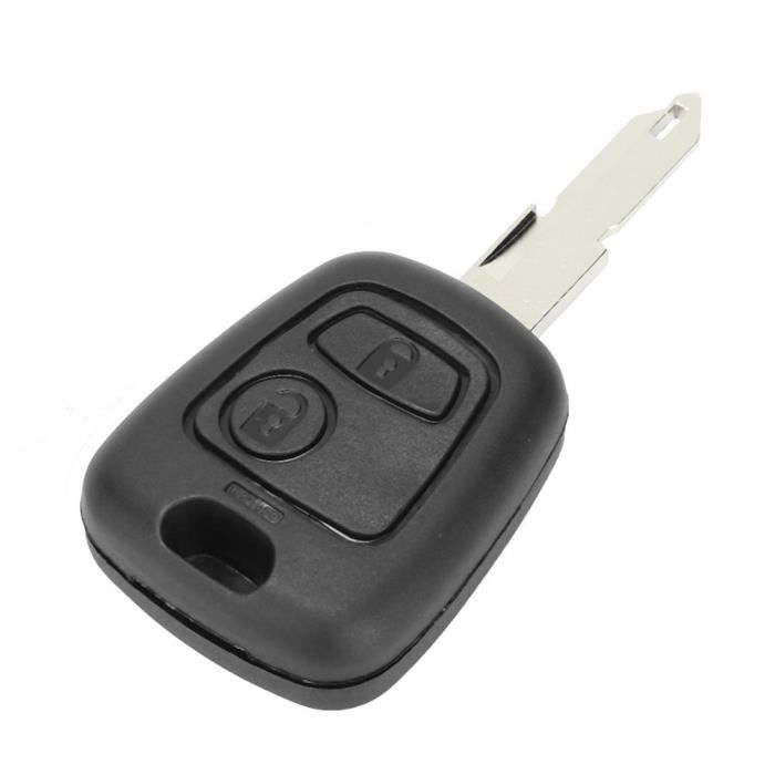 PAR Clé brute 2 Boutons Clé Coque Clé De Voiture Housse De Remplacement Accessoire Fit pour Peugeot 206 306 307