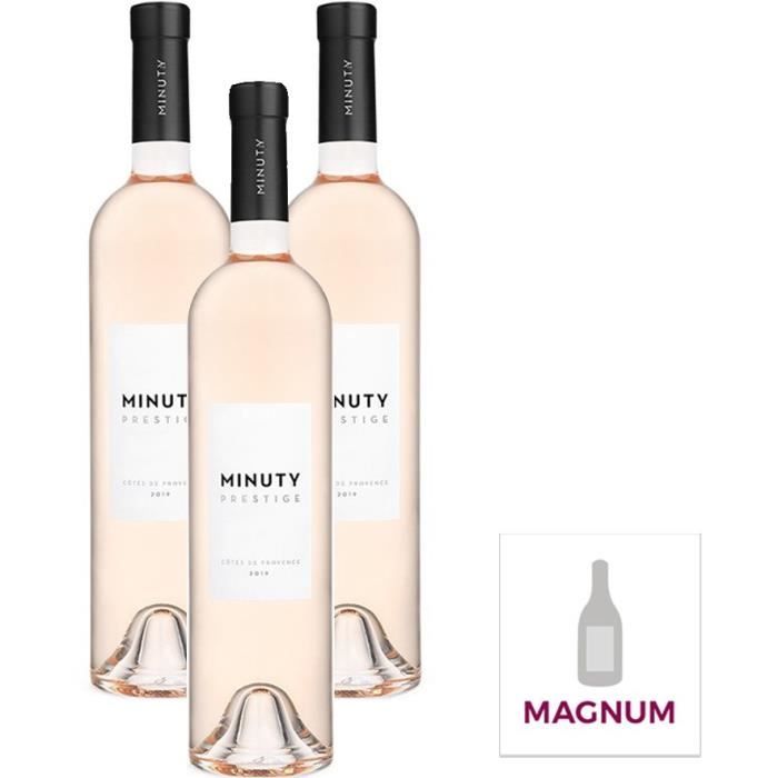 Prestige Minuty Côtes de Provence - Vin rosé - Magnum x 3