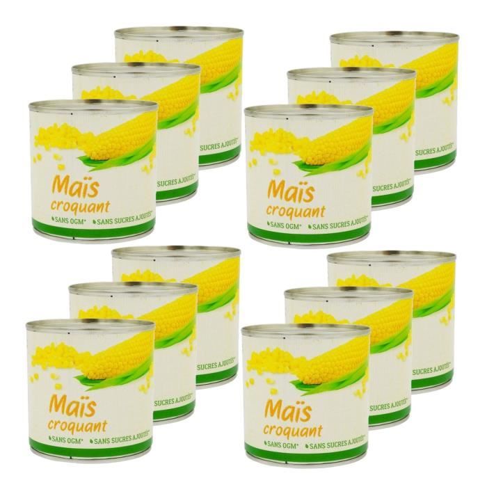 Agidra - Lot 12x Maïs croquant - France - Boîte 285g