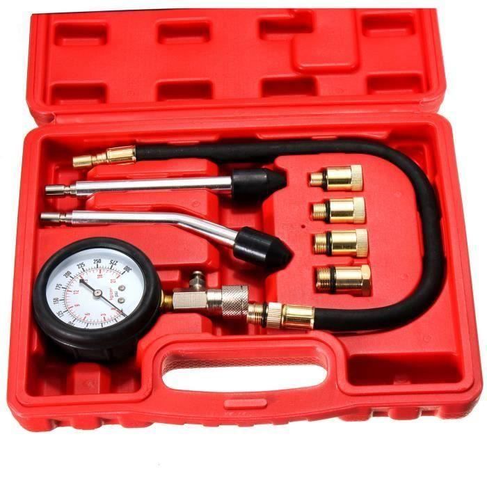 Kit Outil Diagnostic Vérificateur Testeur Compression Pression Manomètre Moteur D'essence Fe57722