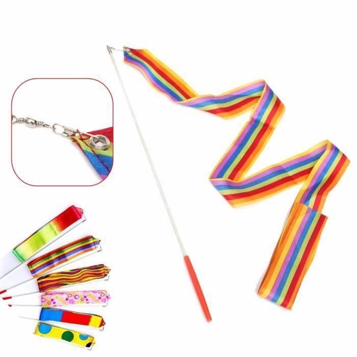 TEMPSA 4M Gym Ruban Gymnastique Rythmique Yoga Danse Sport Streamer Bâton Go61332