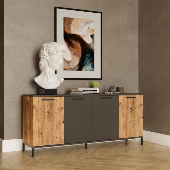 Yurupa Table de Console,Table d’appoint,Table d’Entrée,avec Pieds en métal,Buffet,Couloir,pour Salon,Chambre,RL4-AA