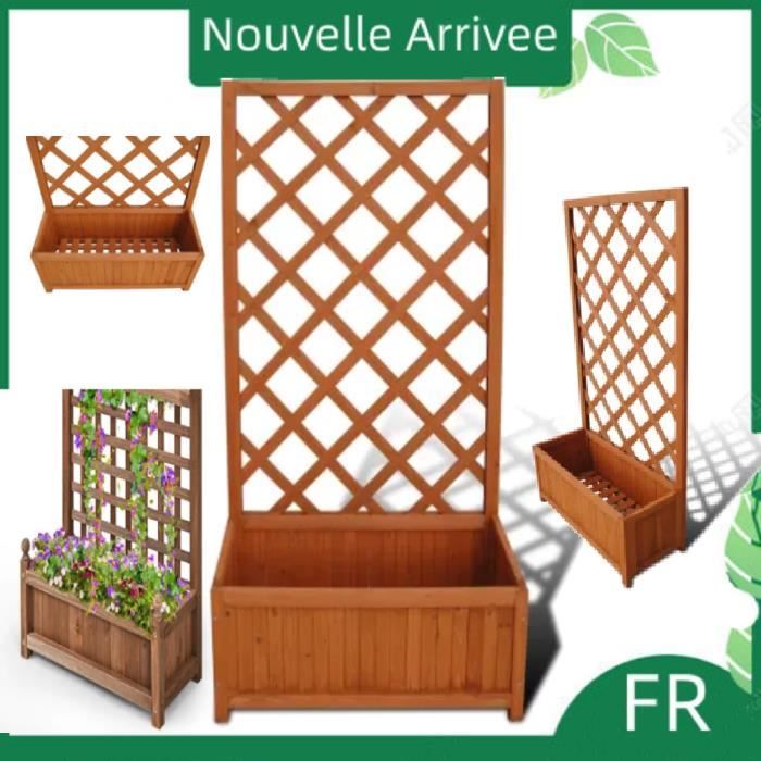 Jardinière en treillis 70 x 30 x 135 cm Assemblage facile Vogue